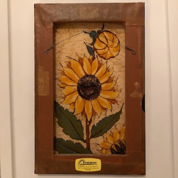 Vintage Midcentury Modern Screen Print Wall Hanging Art Floral Theme Bravo Print - Picture 4 of 9